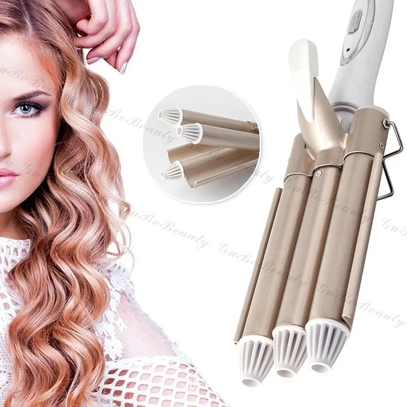 

Gubebeauty hot sales new design multifunctional hair curler machine for curl hair used in homeuse with CE/FCC, Pink/gold