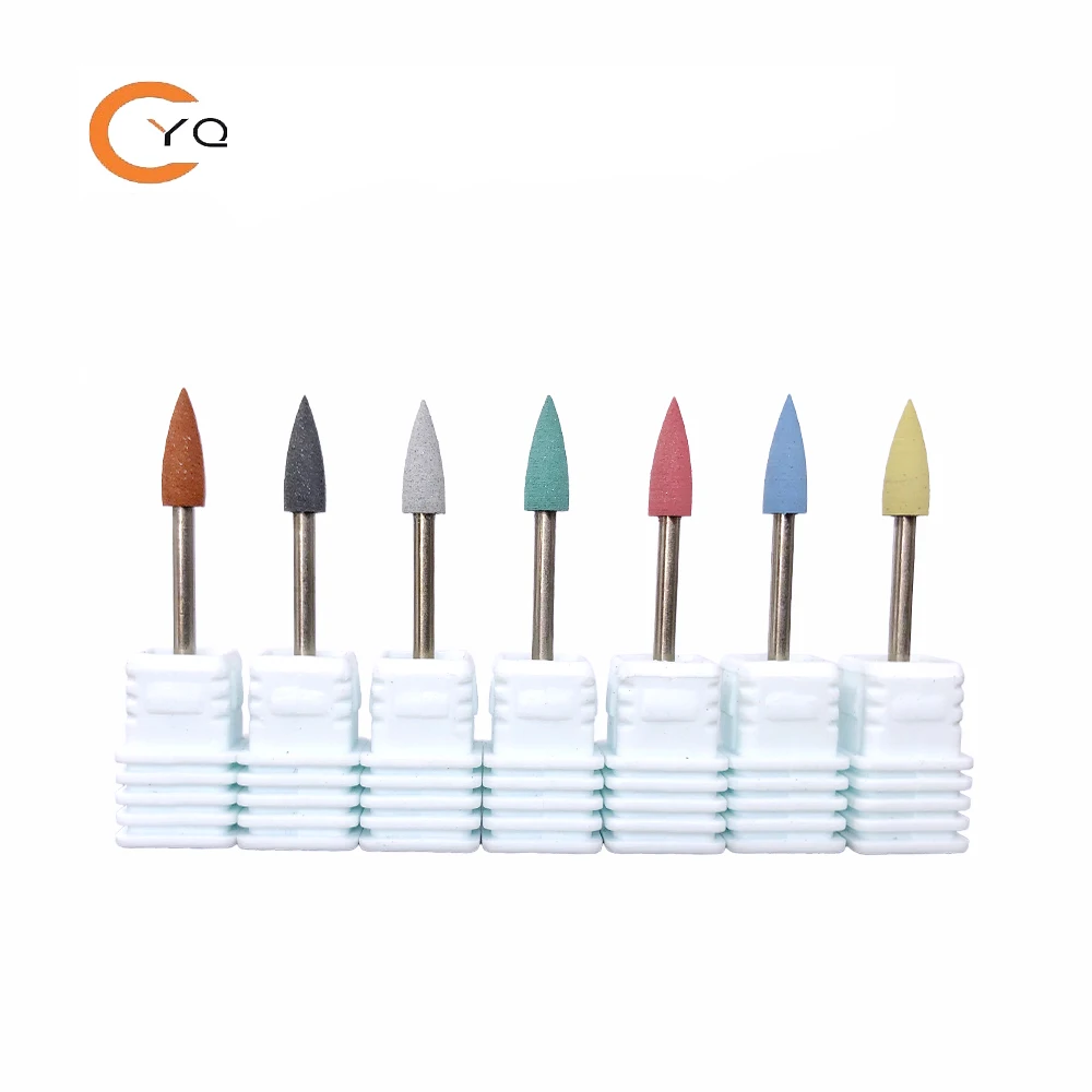 

Rubber Nail Drill Bits Milling Cutters for Manicure Silicone Polishing Buffer Files Electric Manicure Tools, Pink/blue/yellow/red/green/silver/black