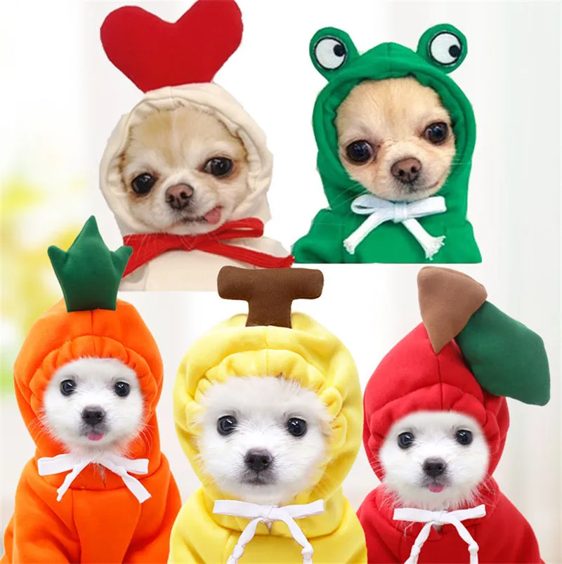 

Wholesale Spring Cute Fruit Dog Clothes Small Dogs Hoodies Warm Fleece Pet Clothes Puppy Cat Costume Coat Jacket Suit