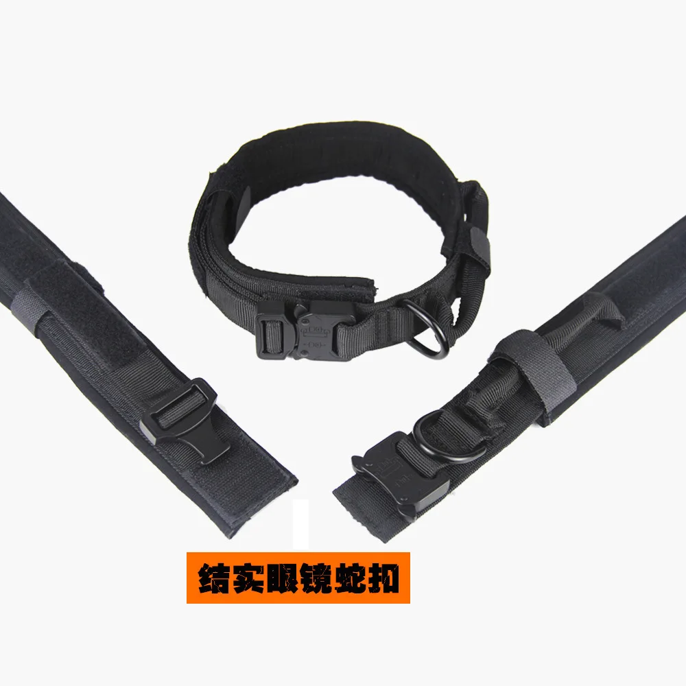 

Nylon anti-wear dog traction collar outdoor tactical training military dog collar