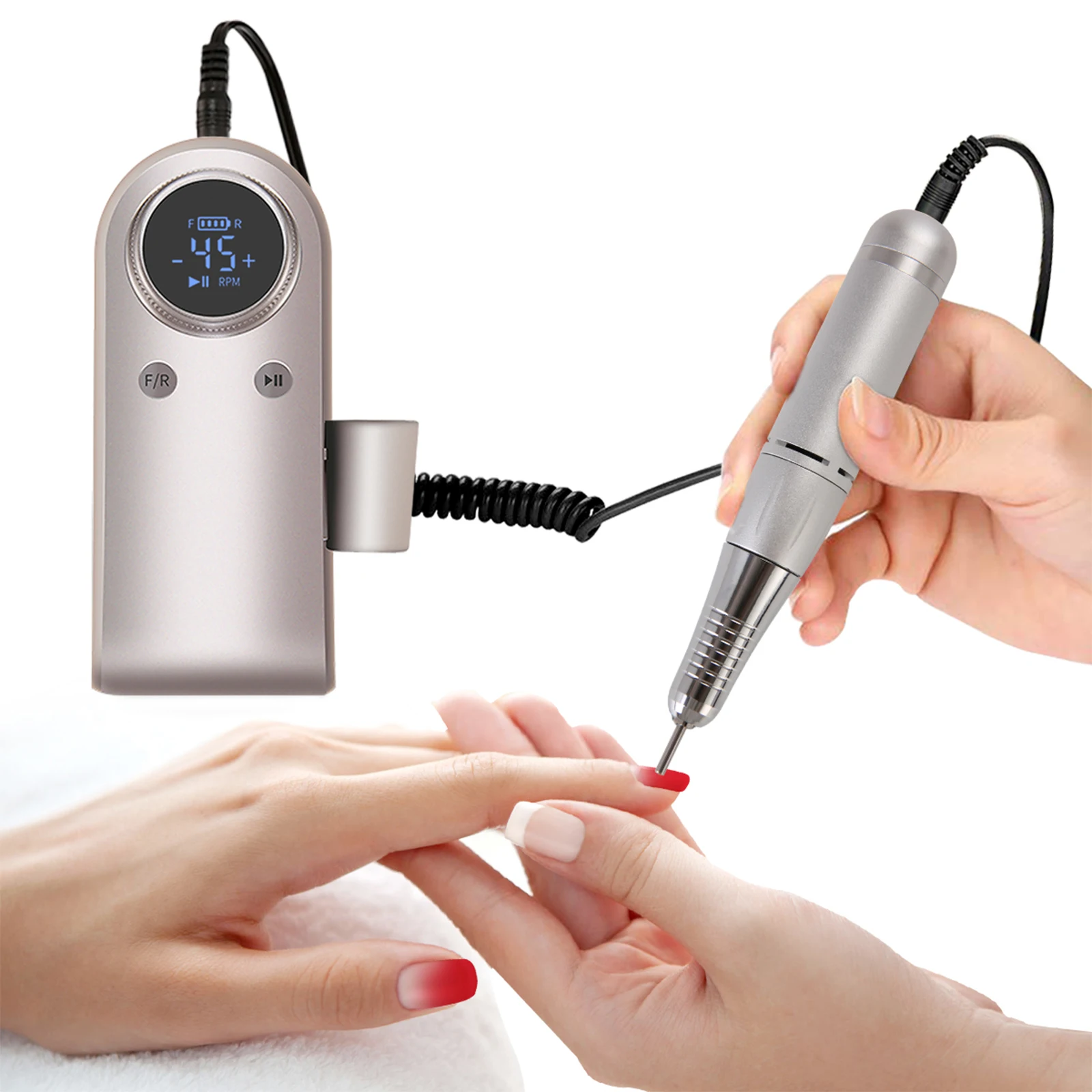 

In Stock Portable Micro Motor Manicure Electric Filing File Set Pen Private Label Cordless Machine Drill Nail