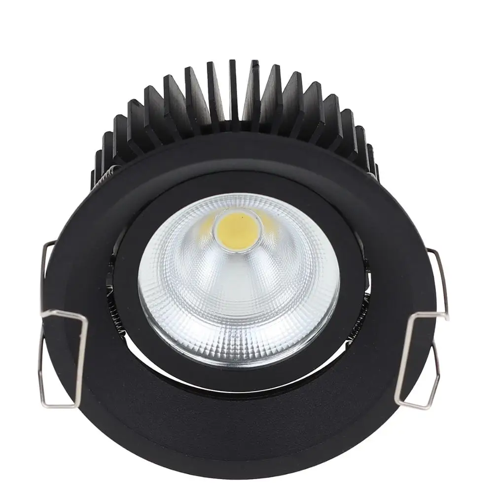 Factory Price Epistar COB LED Adjustable Recessed Downlight 5W 10W 20W 30W Anti Glare Dimmable Downlight 3000K/4000K/6000K