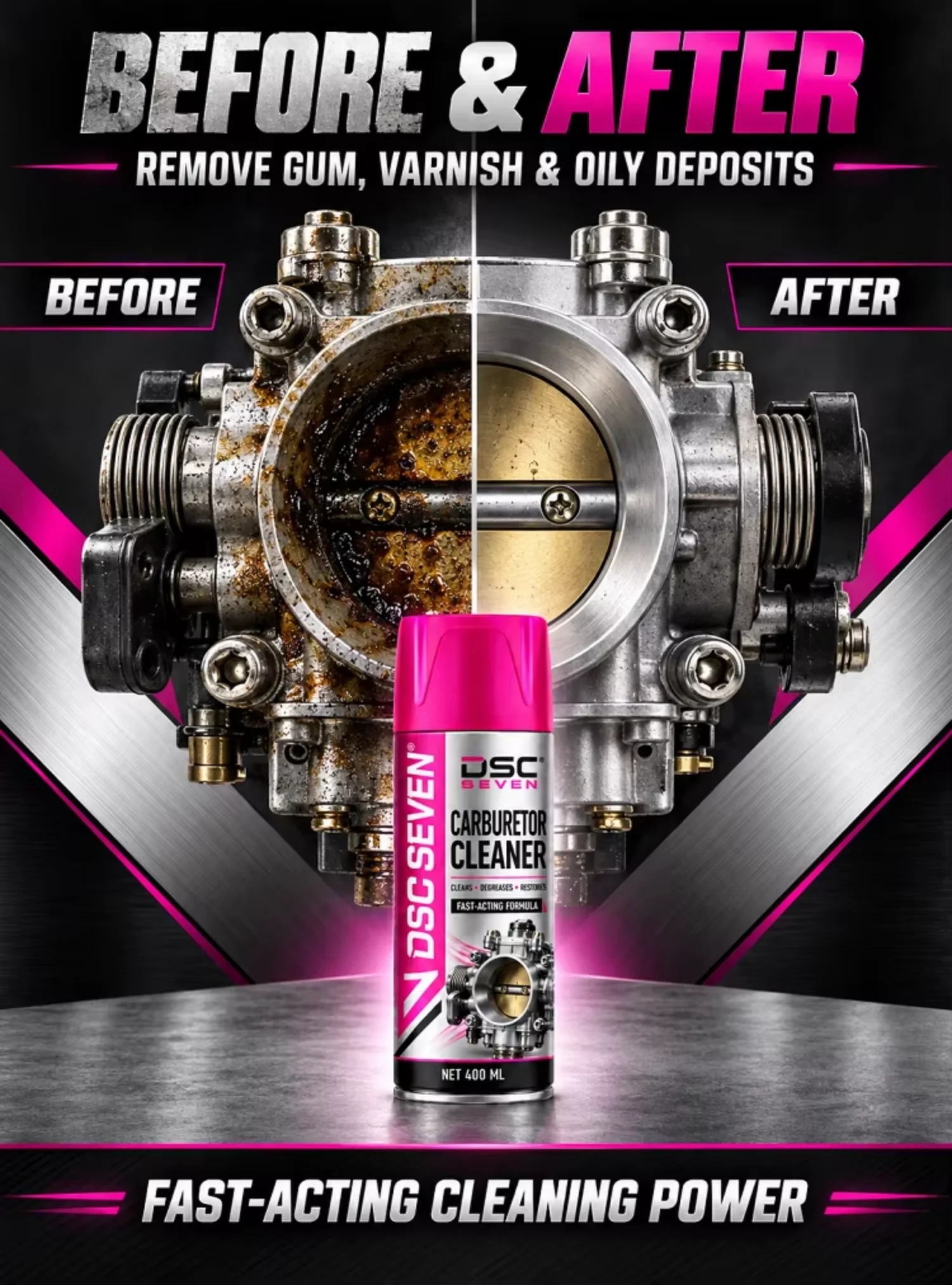DSC SEVEN High Performance Carb & Choke Cleaner Instant Carbon & Varnish Remover