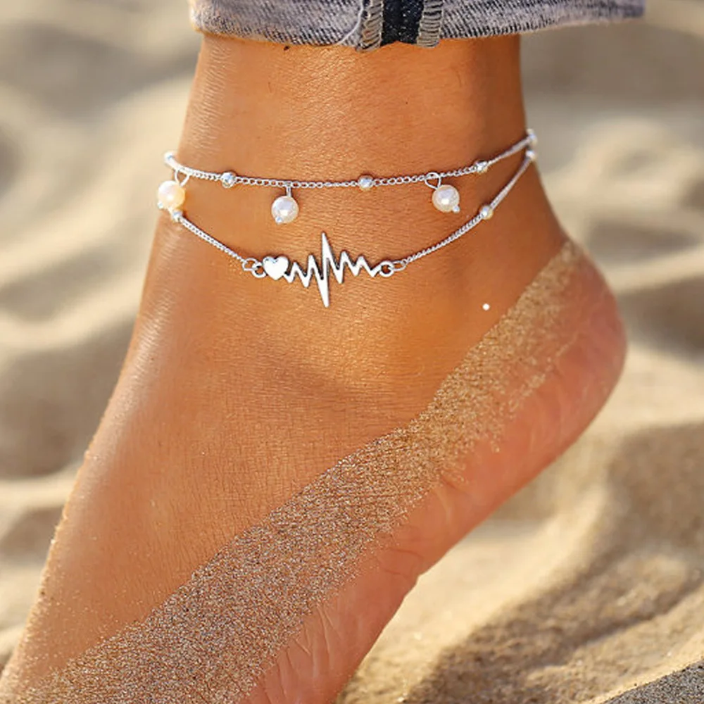 

Gold Stars Conch turtle Ankle butterfly anklet for Women Layer Beach Adjustable Chain Anklet Set, Picture shows