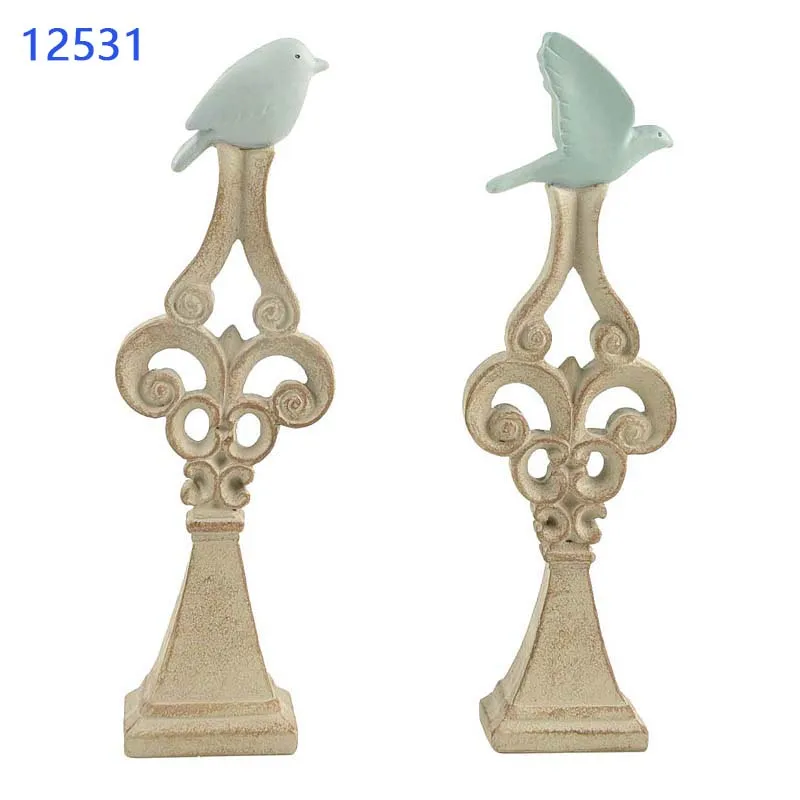 Resin Wood Blessing Plaque Bird Statuette OEM Figurine Custom Resin Miniature Figurines