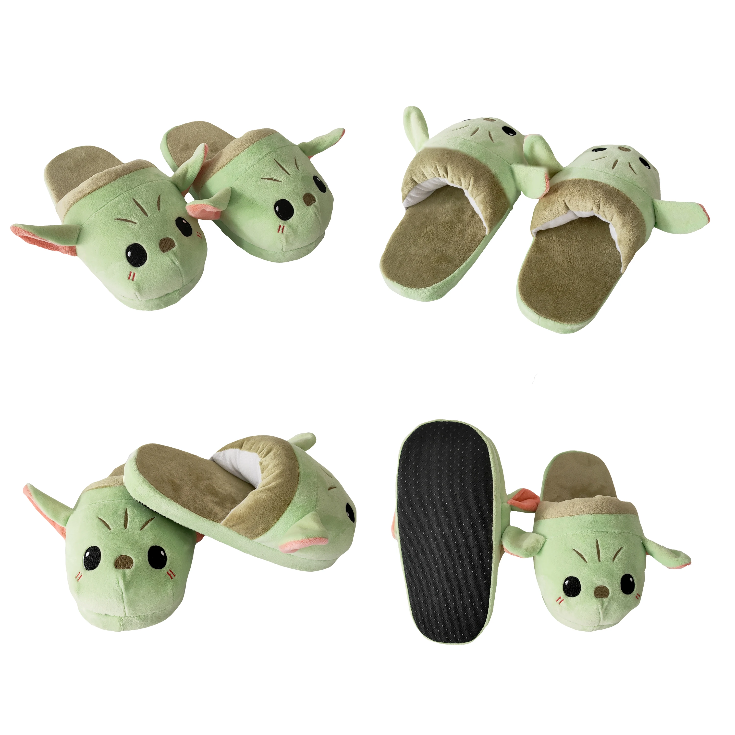 

Creative Non-Slip Anime Baby Yoda Plush Women Home Soft Plush figure Slipper Shoes