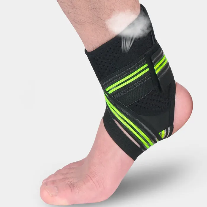 

Sport Safety Foot Compression Sleeve Nylon Ankle Support For Basketball Ankle Brace, Grey/orange/red/green/blue