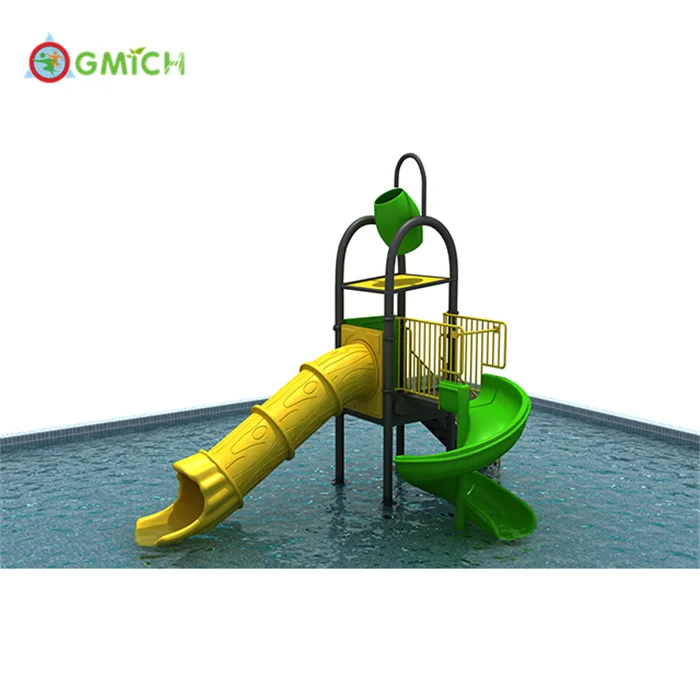 

swimming pool slide backyard water park water playground for home JMQ-G128A, Red yellow blue orange green etc