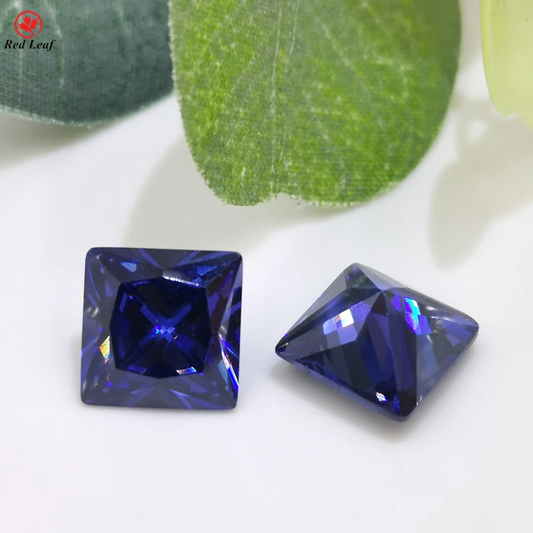 

Redleaf Jewerly Tanzanite Synthetic Cubic Zirconia Stone Square Loose Gemstone CZ Gems