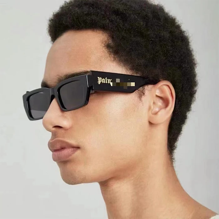 

Italian design 2022 Fashion Style brand Retro rectangle sun glasses Square Luxury Men shades Custom Logo sunglasses men