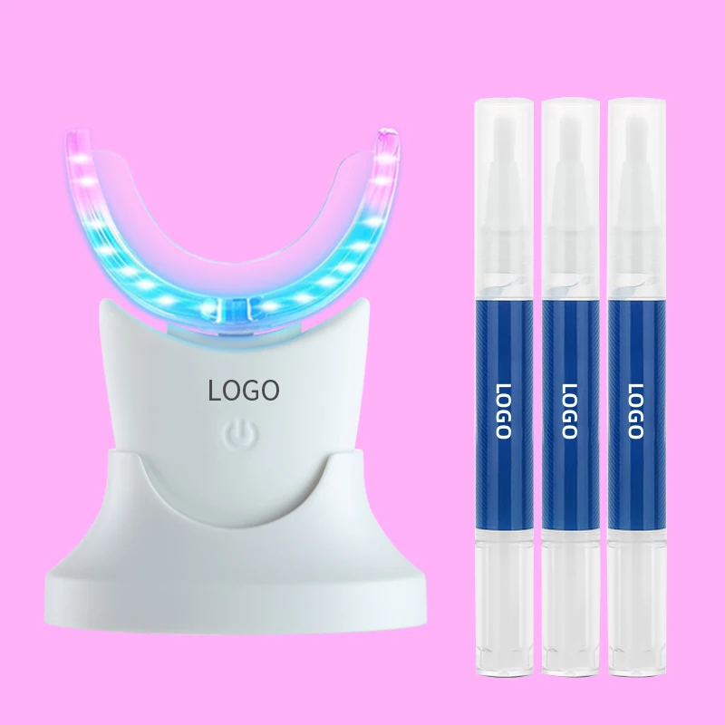 

Custom Private Logo Professional Tooth Dental Bleaching Red Blue 32 Lights Home Use Wireless Teeth Whitening Led Kits