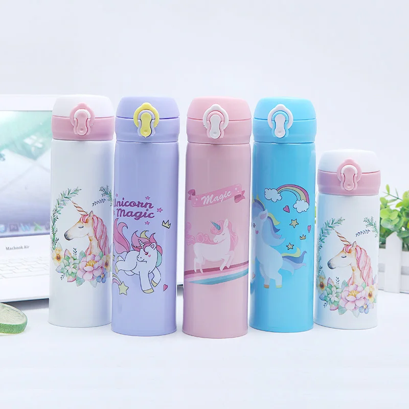 

Promotional gifts cheap stainless steel double wall vacuum insulated water bottle cute cartoon kids drinking bottle 500ml, Color as pictures