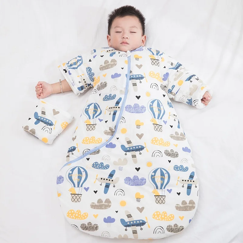 

winter Thick Round bottom 100% cotton high quality Super soft Baby sleeping bags Tracksuit, Printing