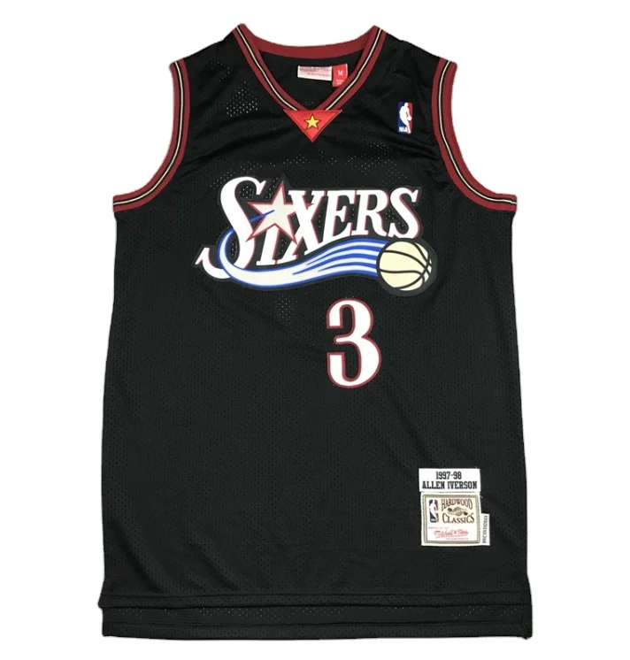 

High Quality Philadelphia 76er Throwback Philly Sixer Allen Iverson #3 Mens Retro Jersey, As website show