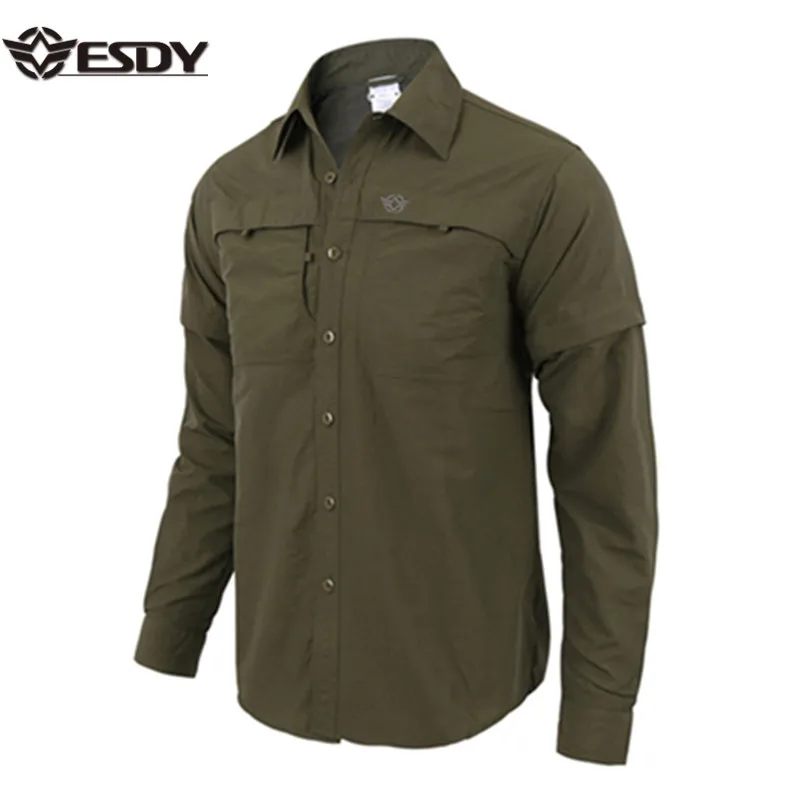 

ESDY Men's Hiking Military Long Sleeve Quick Drying Shirts