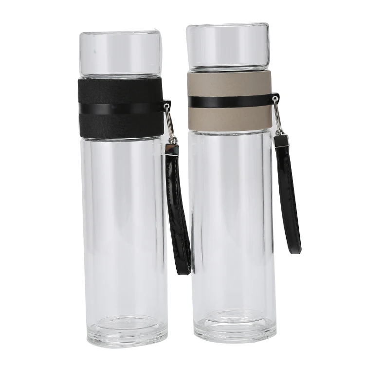 

Mikenda High borosilicate glass water bottle with tea infuser