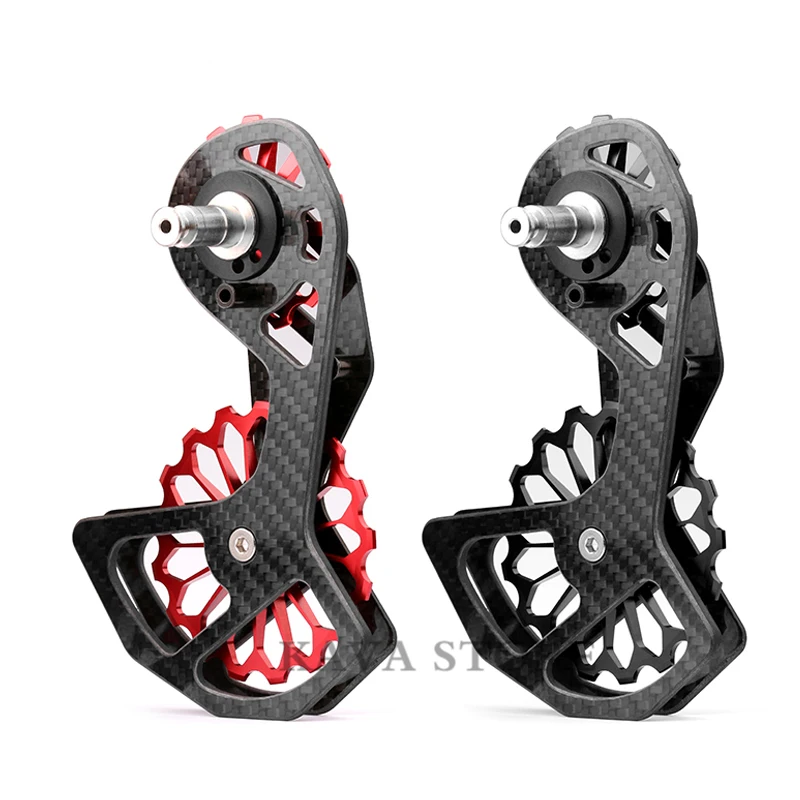 

WUZEI Road Bike Rear Derailleur for Shimano R5800 R6800 R7000 R8000 R9000 Carbon Fiber 17T Pulley Ceramic Bicycle Derailleur