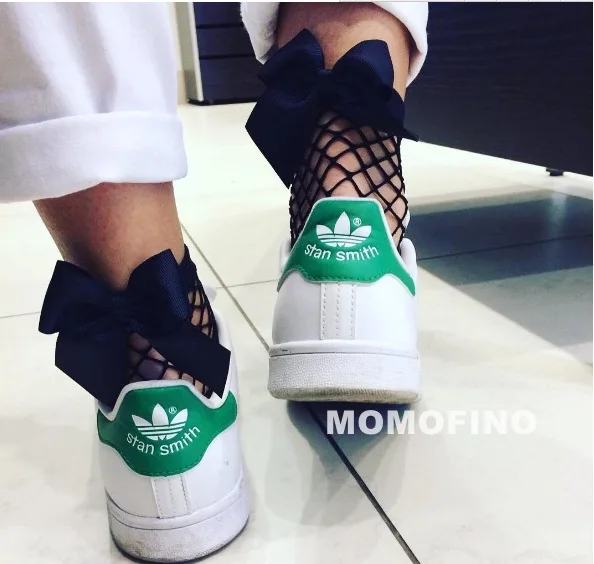 

Fishing Net Socks Sexy Extra Large Bow Women's Net Socks, Custom color