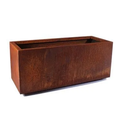 

Cheap Square Corten Steel Metal Plant Pots Flower Pots For Garden, Iron red