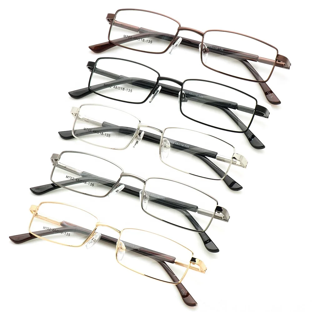 

Wenzhou factory direct cheap glasses wholesale price square shape metal optical frames for men