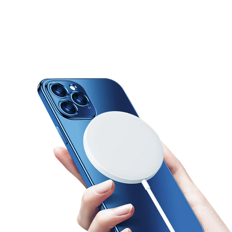 

15w fast charging portable magnetic phone wireless charger adapt to Apple/Huawei/Samsung