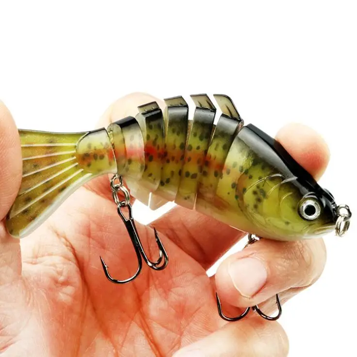 

2021 New Wobblers Fishing Lures 10cm 15.5g Jointed Swimbait Hard Artificial Bait Pike/Bass, 5 colors