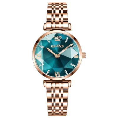 

OLEVS 6642 Quartz Ladies Watch Crystal Diamond Wristwatch Bracelet Gift Set