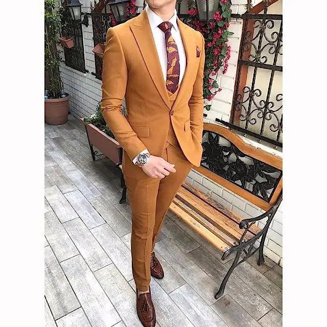 

New Design Wholesale Men Suit Costume Homme Casual Men Suits For Men Business Suits Groom Tuxedo 2 Pieces(Jacket+Pants)