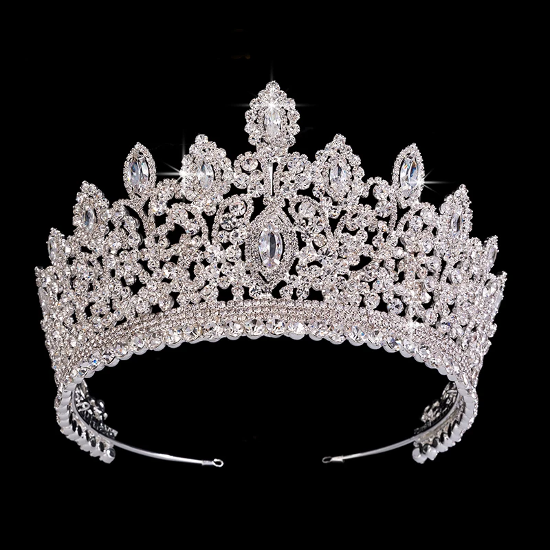 

Wedding Crown Jewelry Vintage Ethnic Bridal Hair Tiaras Copper CZ Luxury Rhinestone Tiaras And Crowns BC3715 Couronne De Mariage