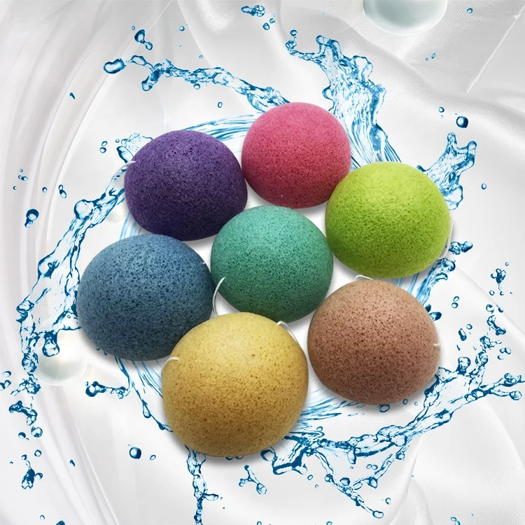 

Wholesale 100% Natural Vegan Facial Konjac Sponge For All Skin Type Makeup Puff, Multiple colors available