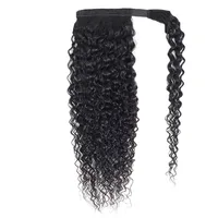 

Beauty Curly Brazilian Wrap Around Clip-in Pony Tail Extensions Remy Afro Human Hair Ponytail Kinky Curly Hair Pieces