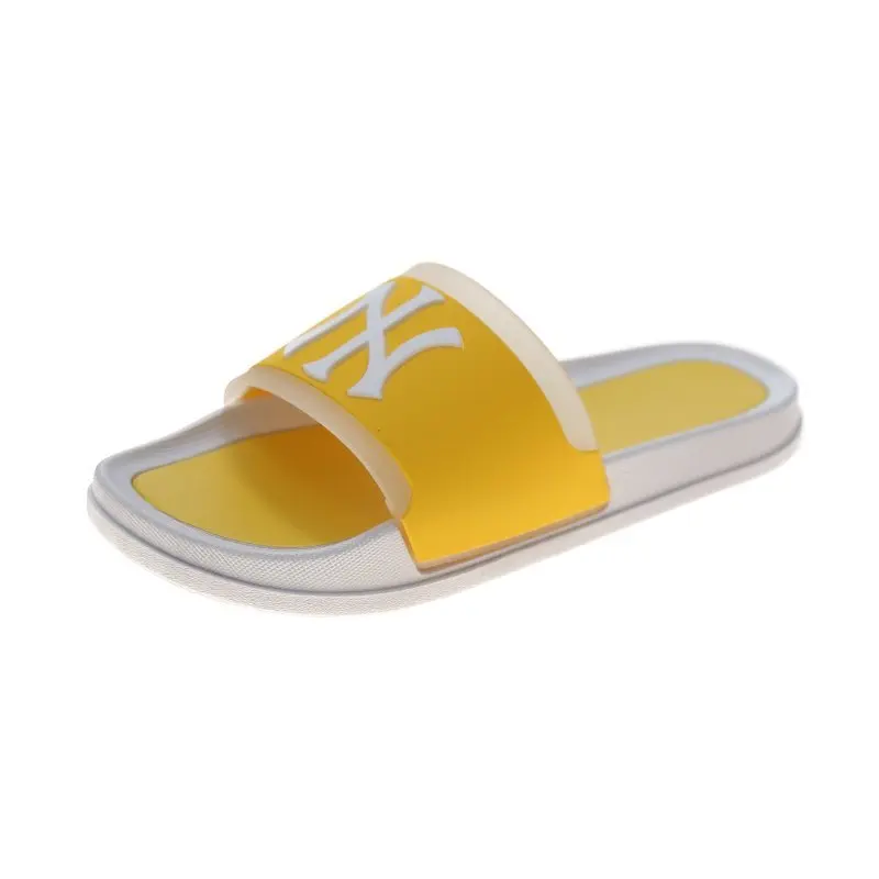 

2021 wholesales ladies female casual shoes luxury slides famous designer brand rubber slippers for women, Black, yellow, green