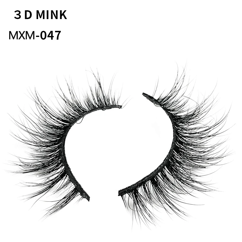 

Mink Lahes Handmade Fur 100% Real Mink Eyelashes Private Label Custom Lashes Box Eyelash Box, Black