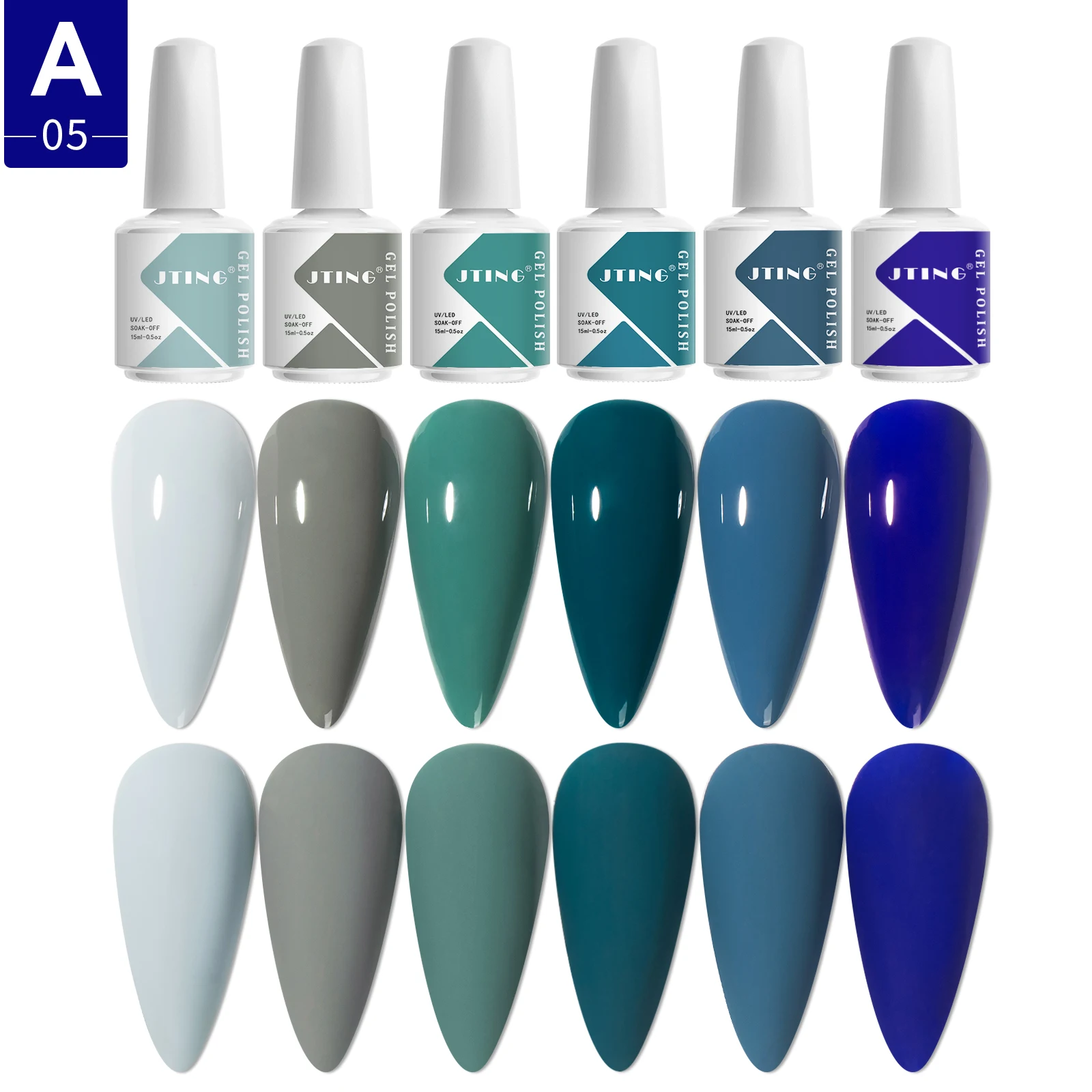 

JTING professional nail supplies factory wholesale semi permanent 6 Colors nail uv led gel polish set custom private label