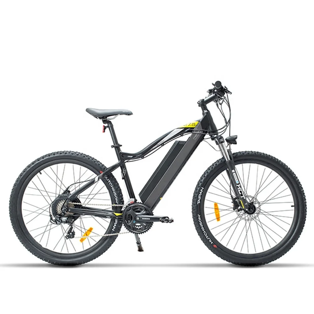 

Hot Sale Sport Electric Bike 48V 400W Motor Suntor Suspension Fork Electric Mountainbike, Black