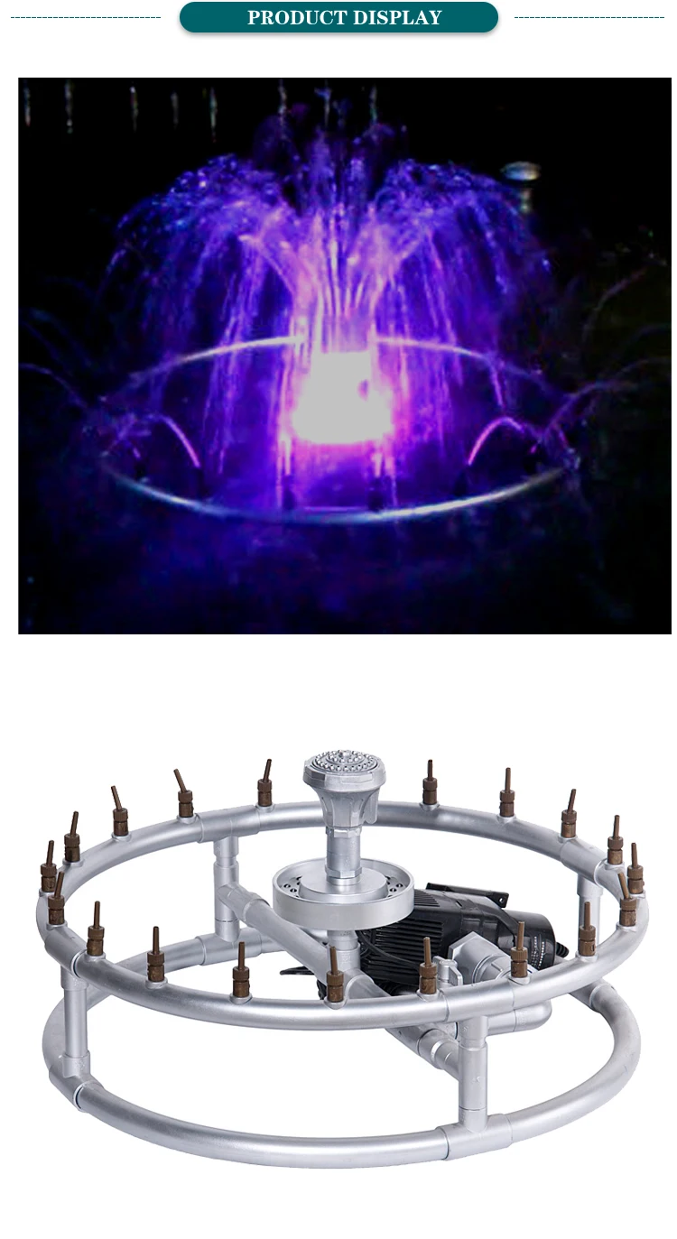 Round Small Musical Dancing Floating Portable Decor Water Fountain For