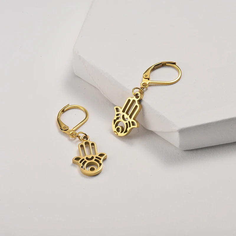 

BAOYAN Wholesale Stainless Steel Gold Plated Women Drop Earrings, Golden