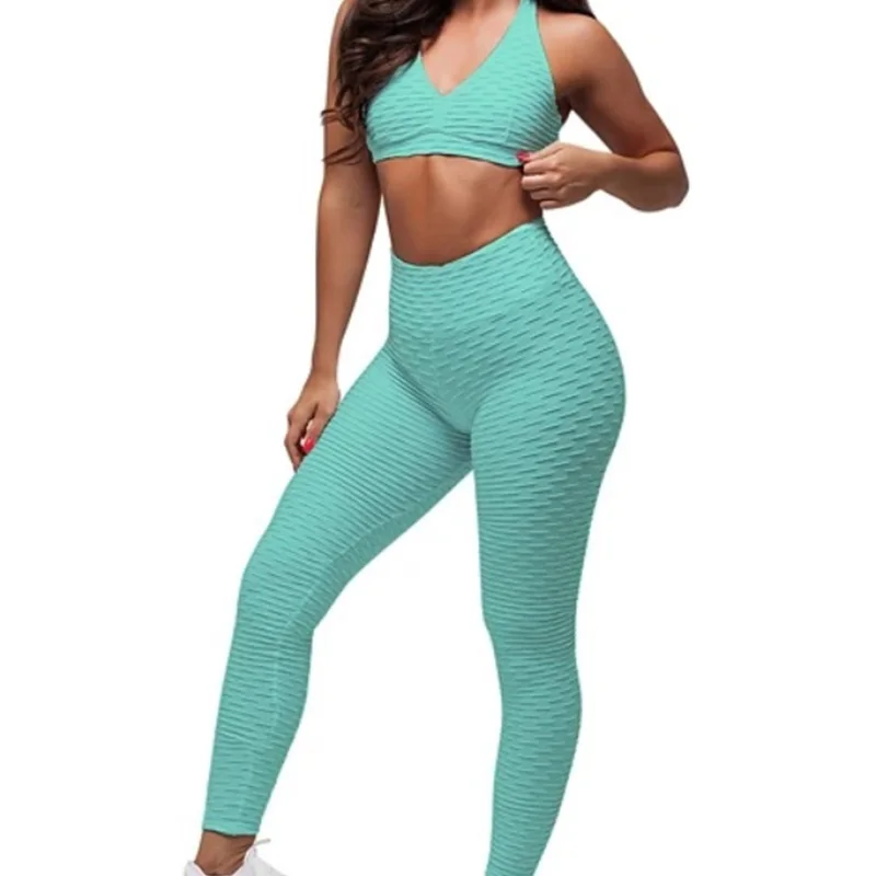 

Two Pieces Yoga Sports Wear Women Activewear Sport Fitness Clothing Sets Gym Clothes Set