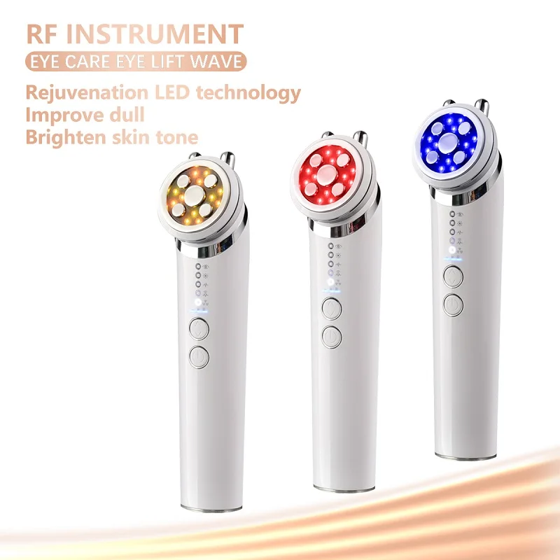 

5 in 1 led therapy tripolar radio rf ems pulse frequency for skin facial eye tightening beauty instrument device for home use