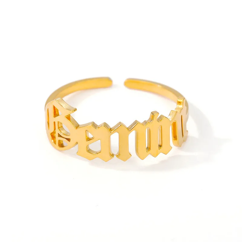 

Hot sale European and American fashion gold Zodiac ring Stainless steel 12 constellation ring