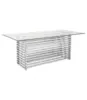 Stack basic polished stainless steel dining table for home wedding rental