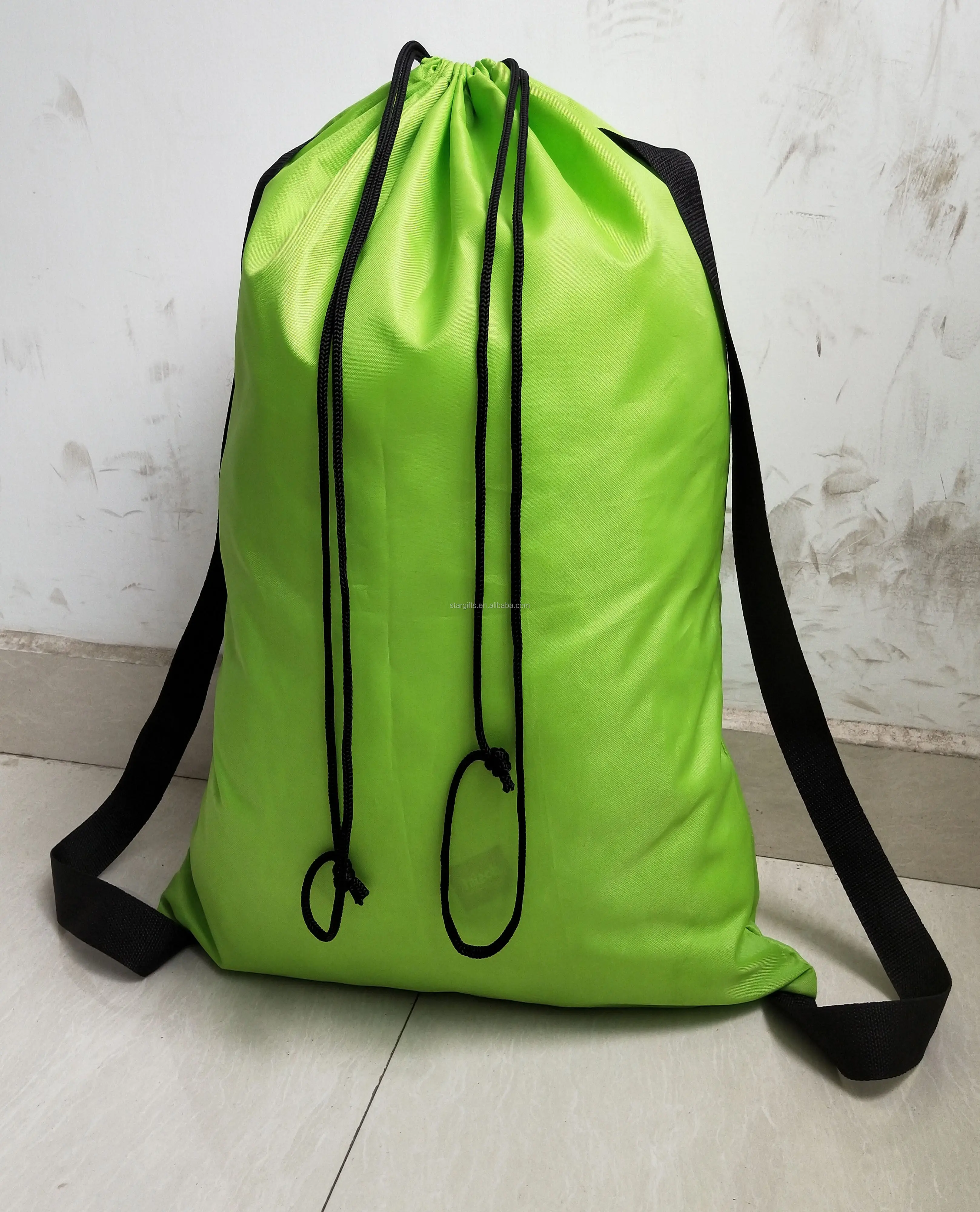 Heavy Duty Black Custom Extra Large Laundry Bags Backpack In Bulk Buy