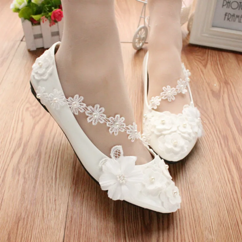 

S0158A White different heel large sizeWhite pearl women's bridal shoes for wedding gowns, As picture