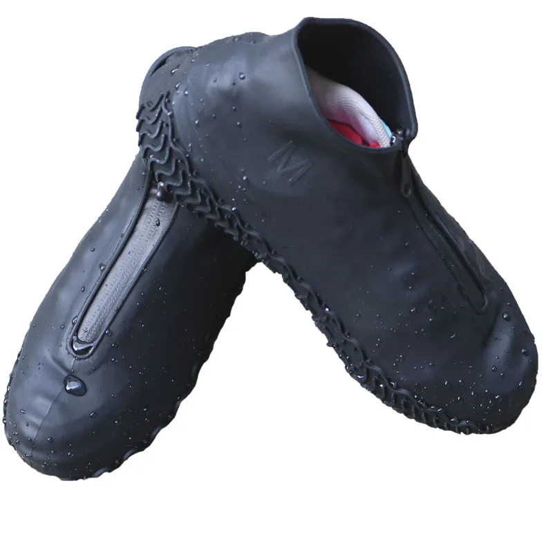 

Large Size Silicone rain shoe cover with zipper silicone shoe protection cover for adult, Various colors available offer