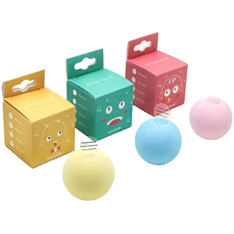 

Funny touch Automatic Sound Gravity Calling Ball cat Toy with Catnip