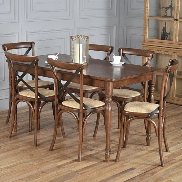 Venta al por mayor mesa de comedor de roble conjunto-Compre online los