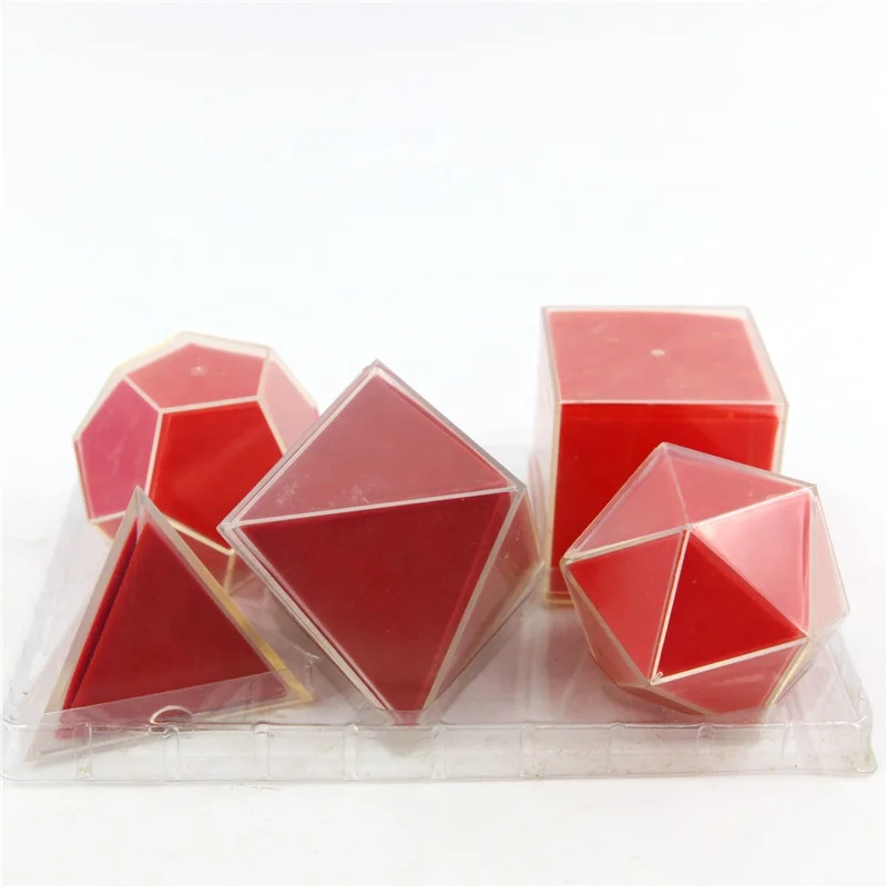 
School children Geometric figure Area calculation tools Plastic Geometrical feature in outspread 5 pcs 