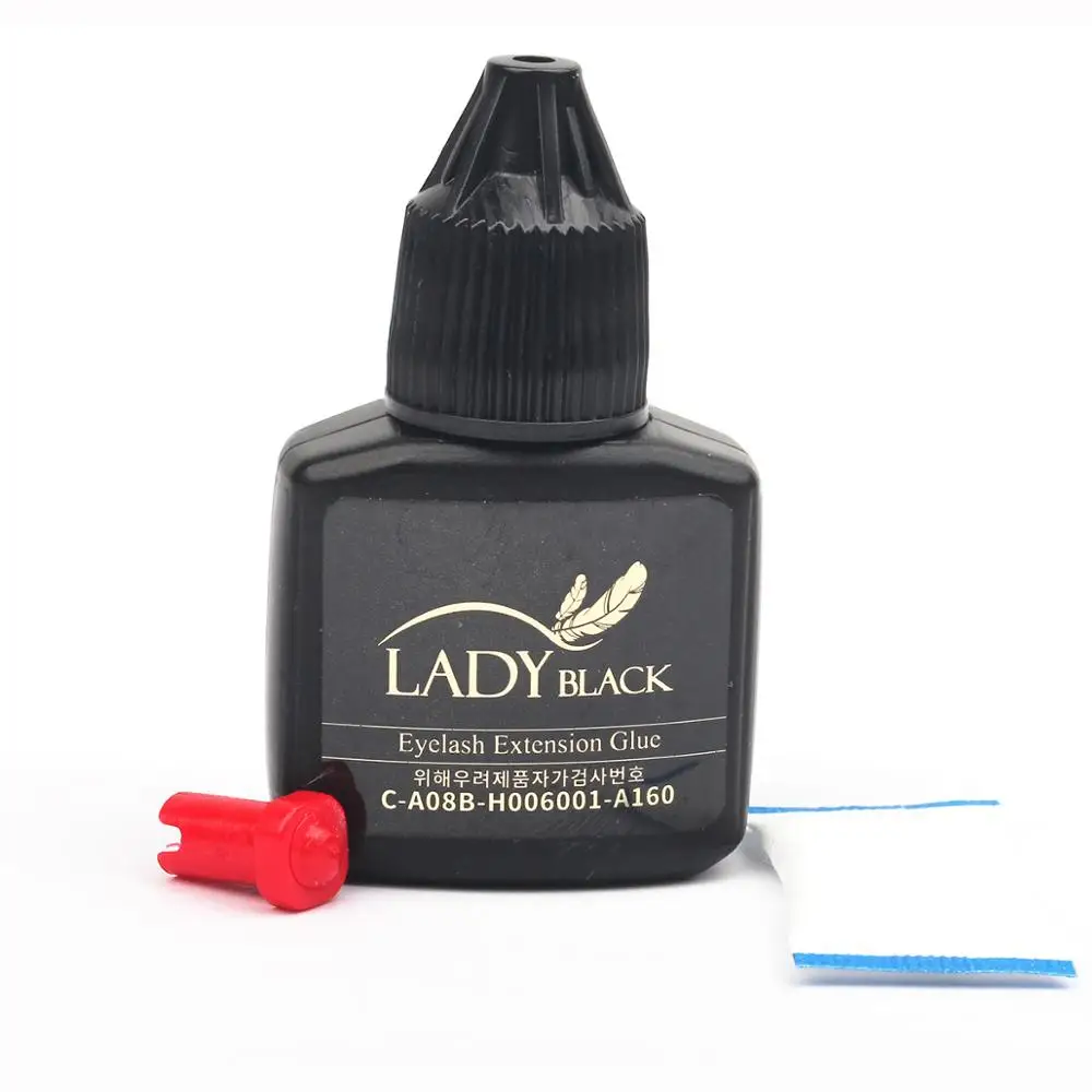 

10g and 5g Black Strong Lady Black Glue for Eyelash Extension Use Only Imported from Korea