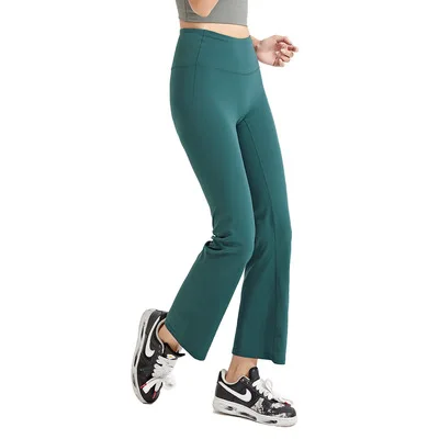 

2021 Straight Loose Bootcut Yoga Pants With Pockets