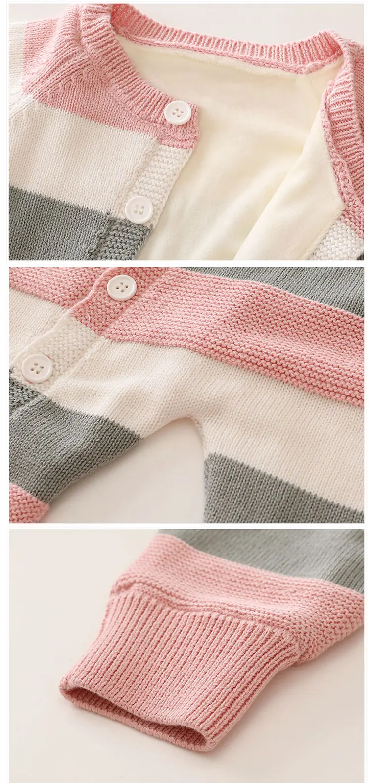 knitted newborn 100% cotton baby rompers infant toddlers clothing pajama romper